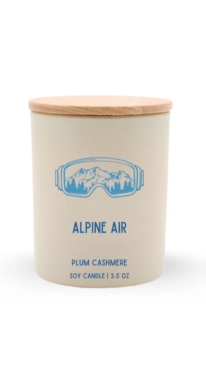Alpine Air Travel Soy Candle, Optional Name Drop