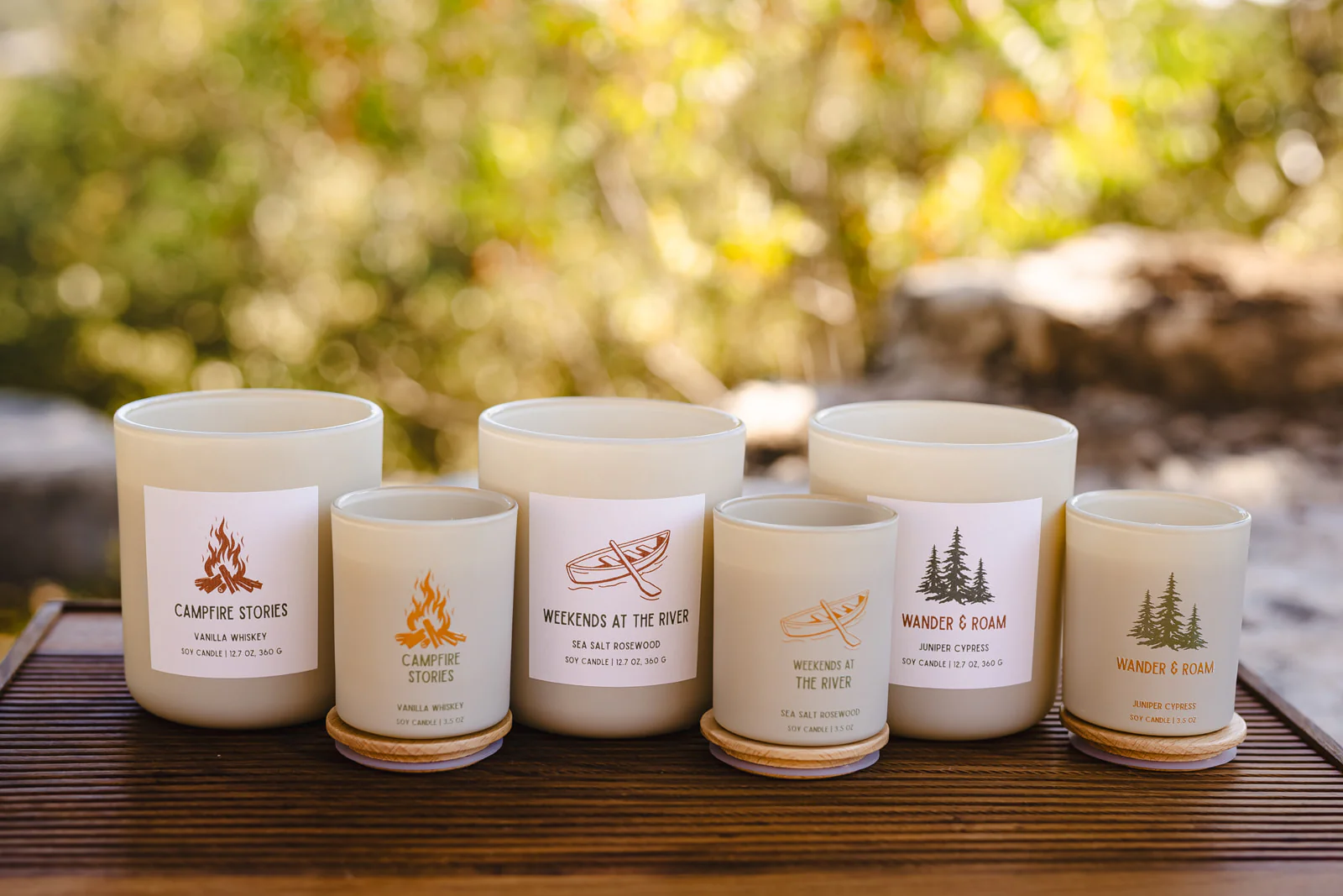 Campfire Stories Luxe Soy Candle, Optional Name Drop - Image 2