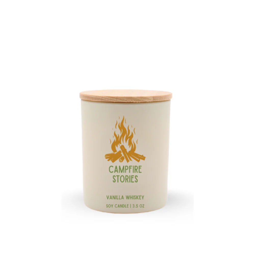 Campfire Stories Travel Soy Candle, Optional Name Drop