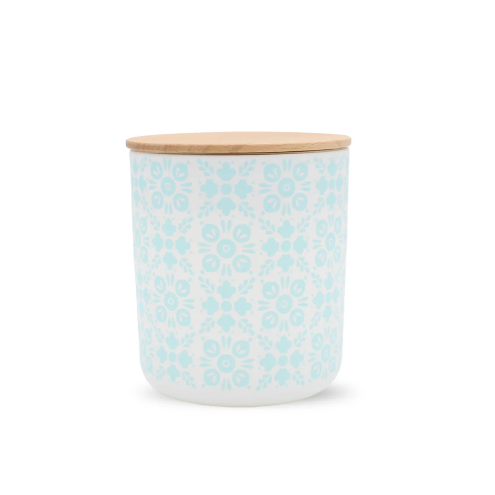 Citrus + Sunshine Light Blue Tile Soy Candle