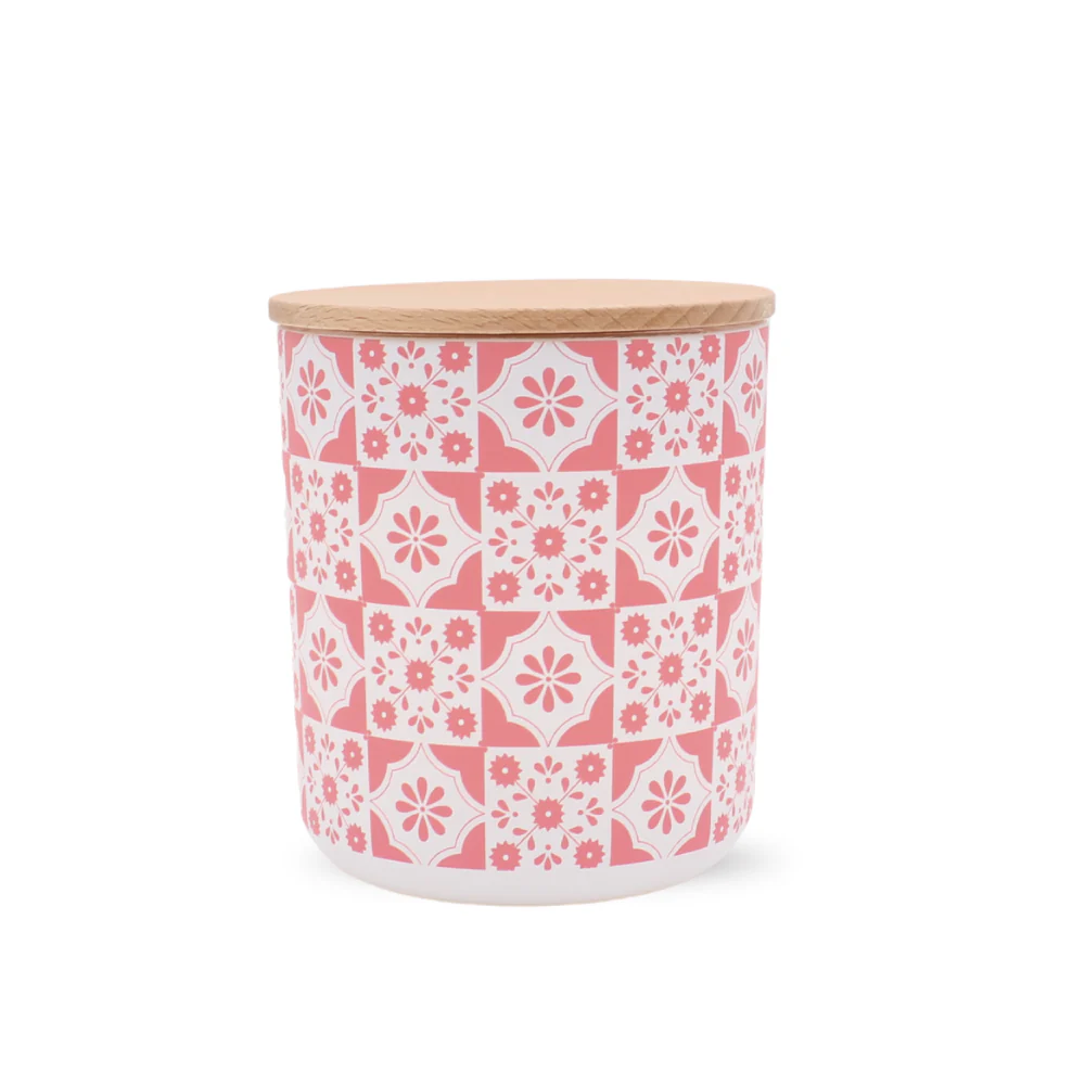 Citrus + Sunshine Pink TIle Soy Candle
