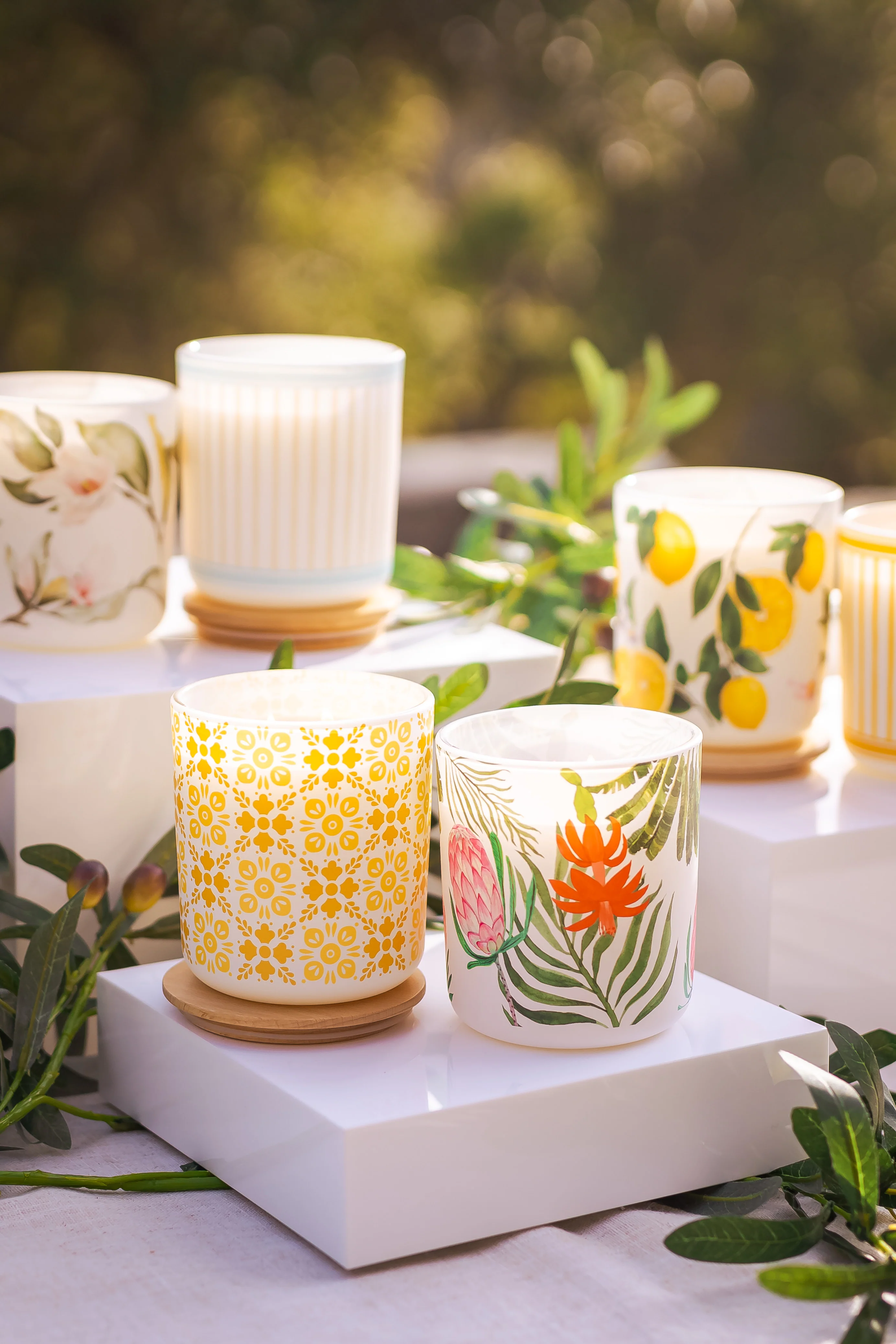 Citrus + Sunshine Yellow Tile Soy Candle - Image 2