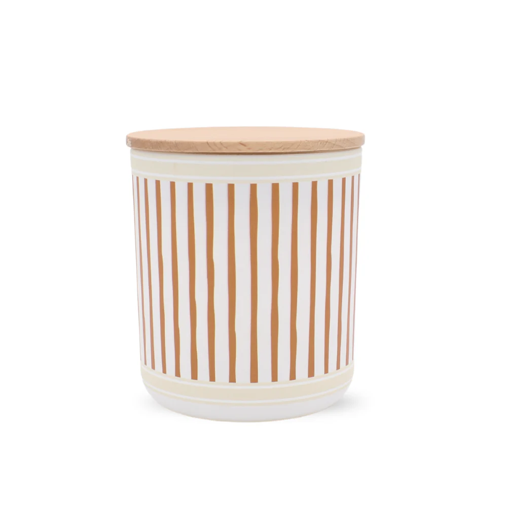 Cranberry Cinnamon Clay Striped Candle
