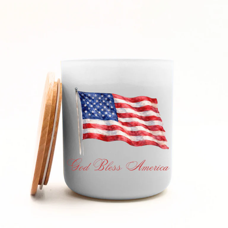 God Bless America Commemorative Candle, Lavender Driftwood