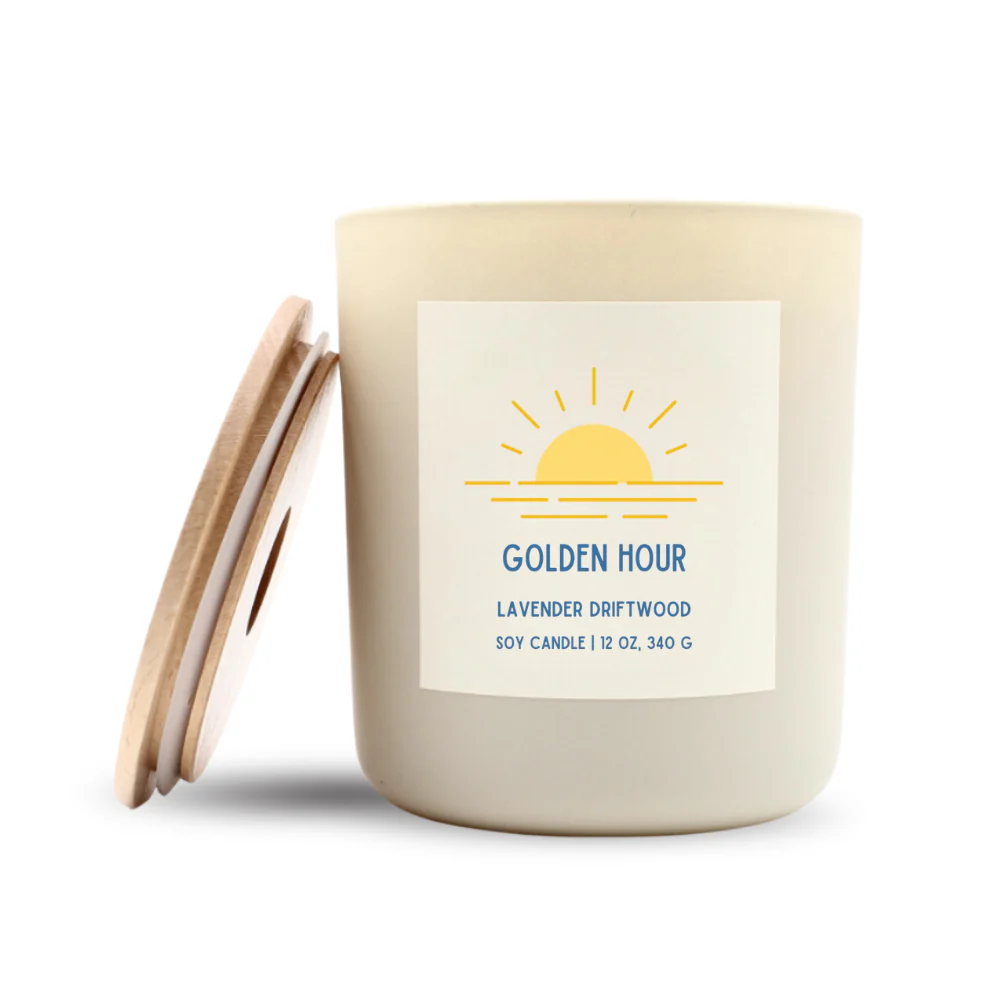 Golden Hour Luxe Soy Candle, Optional Name Drop