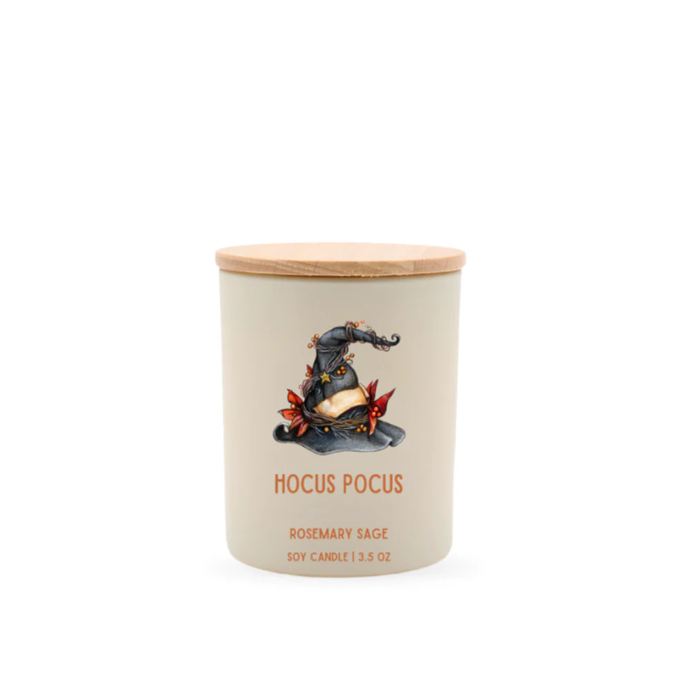 Hocus Pocus Travel Soy Candle, Optional Name Drop
