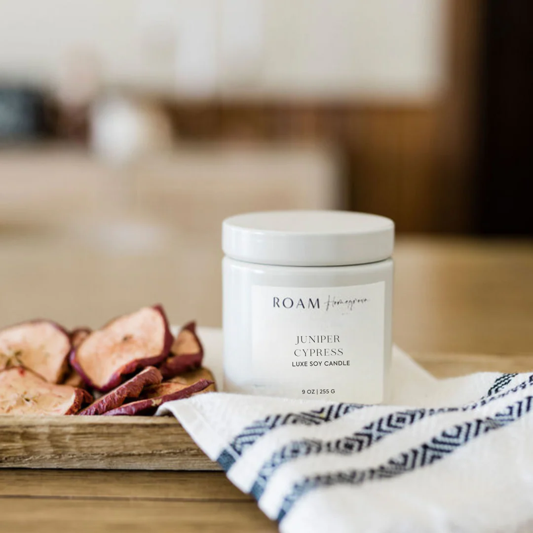 Juniper Cypress, Cream Candle, 9 oz - Image 3