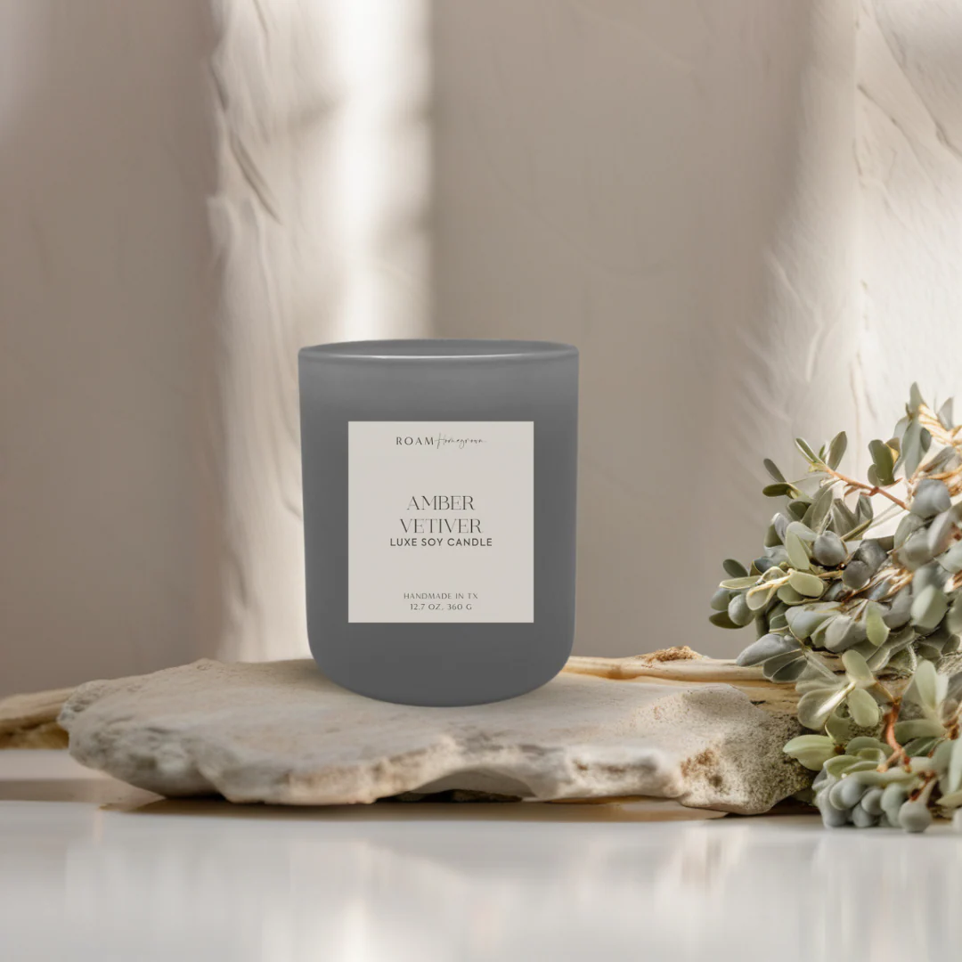 Luxe Smoke Candle 12.7 oz, Amber Vetiver - Image 2