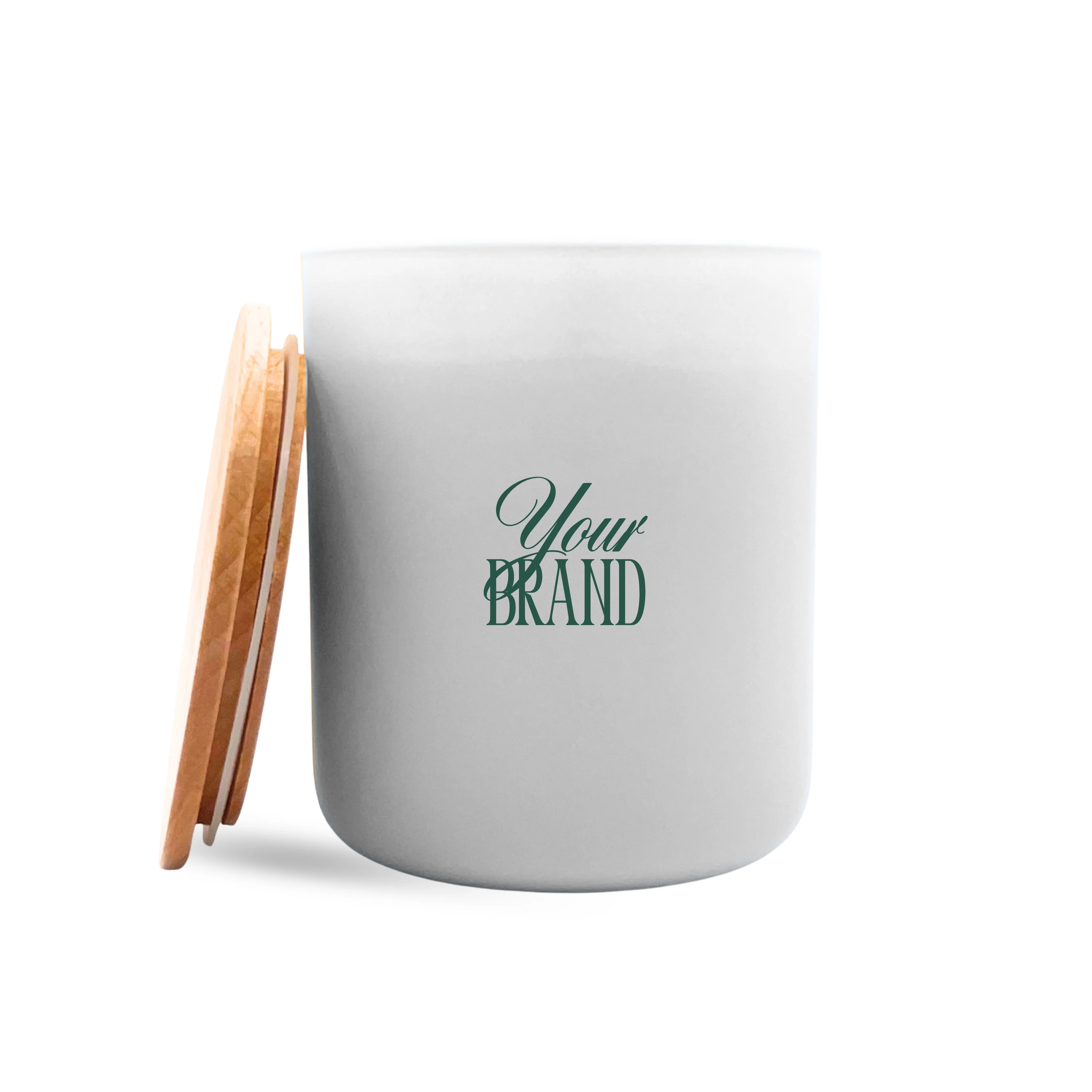 Luxe White Private Label Candles, 12 oz Printed (Minimum 36)