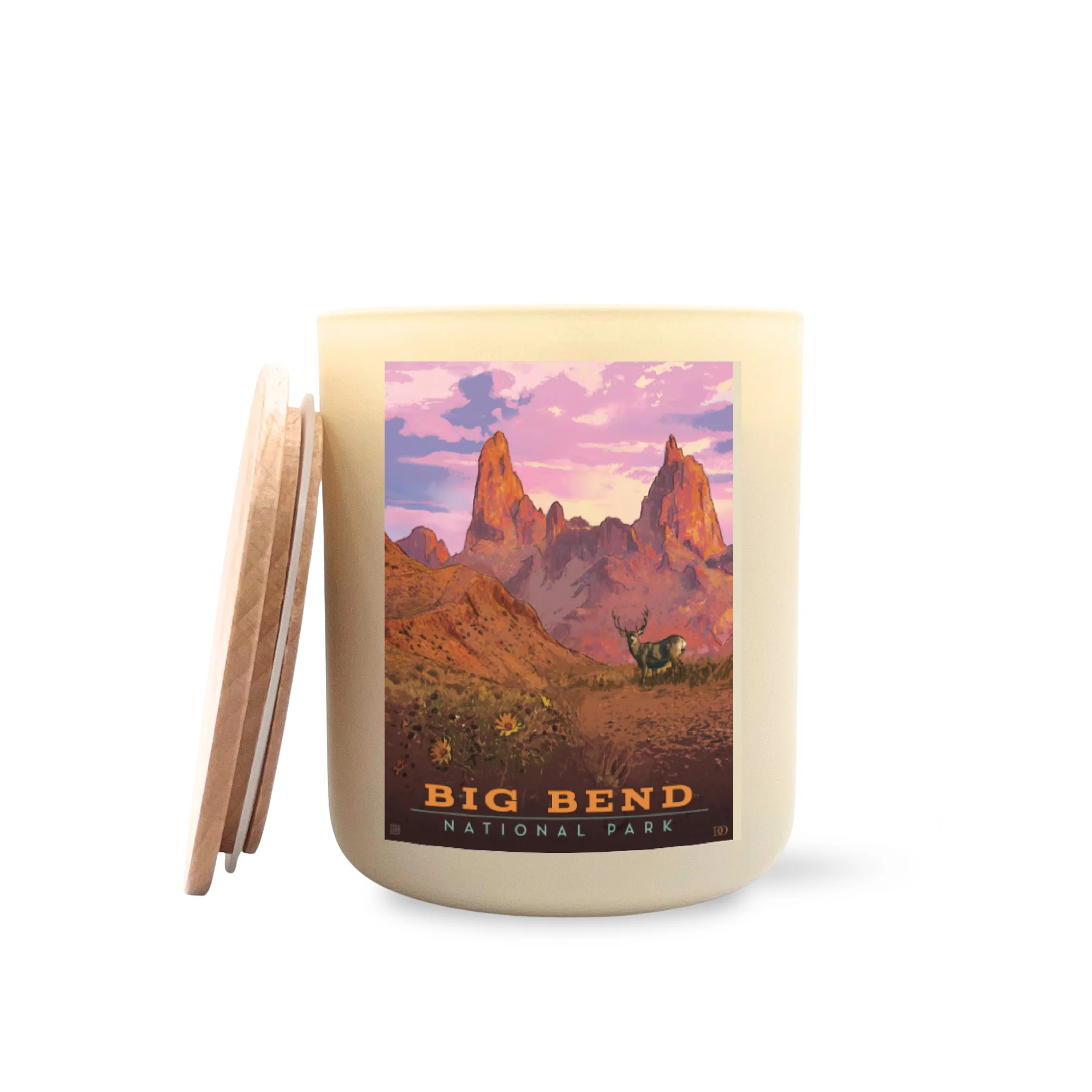 Big Bend National Parks Large Printed Candle