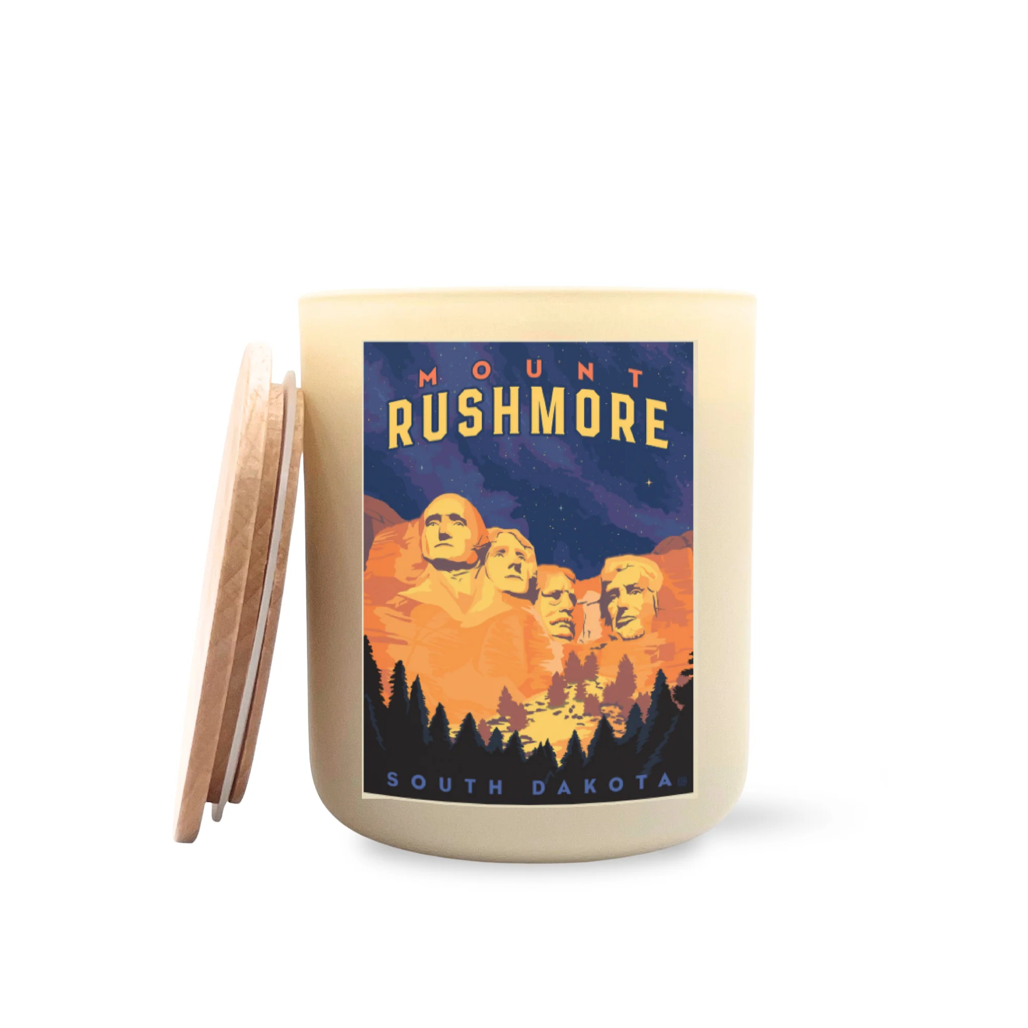Mt Rushmore National Parks Large Printed Candle