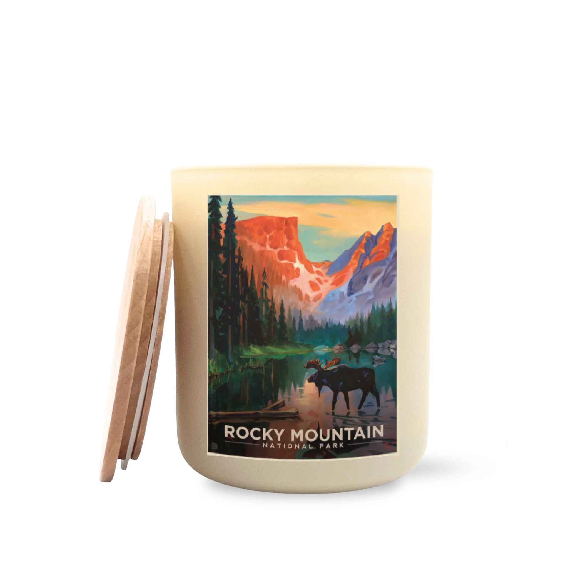 Rocky Mountains National Parks Large Printed Candle