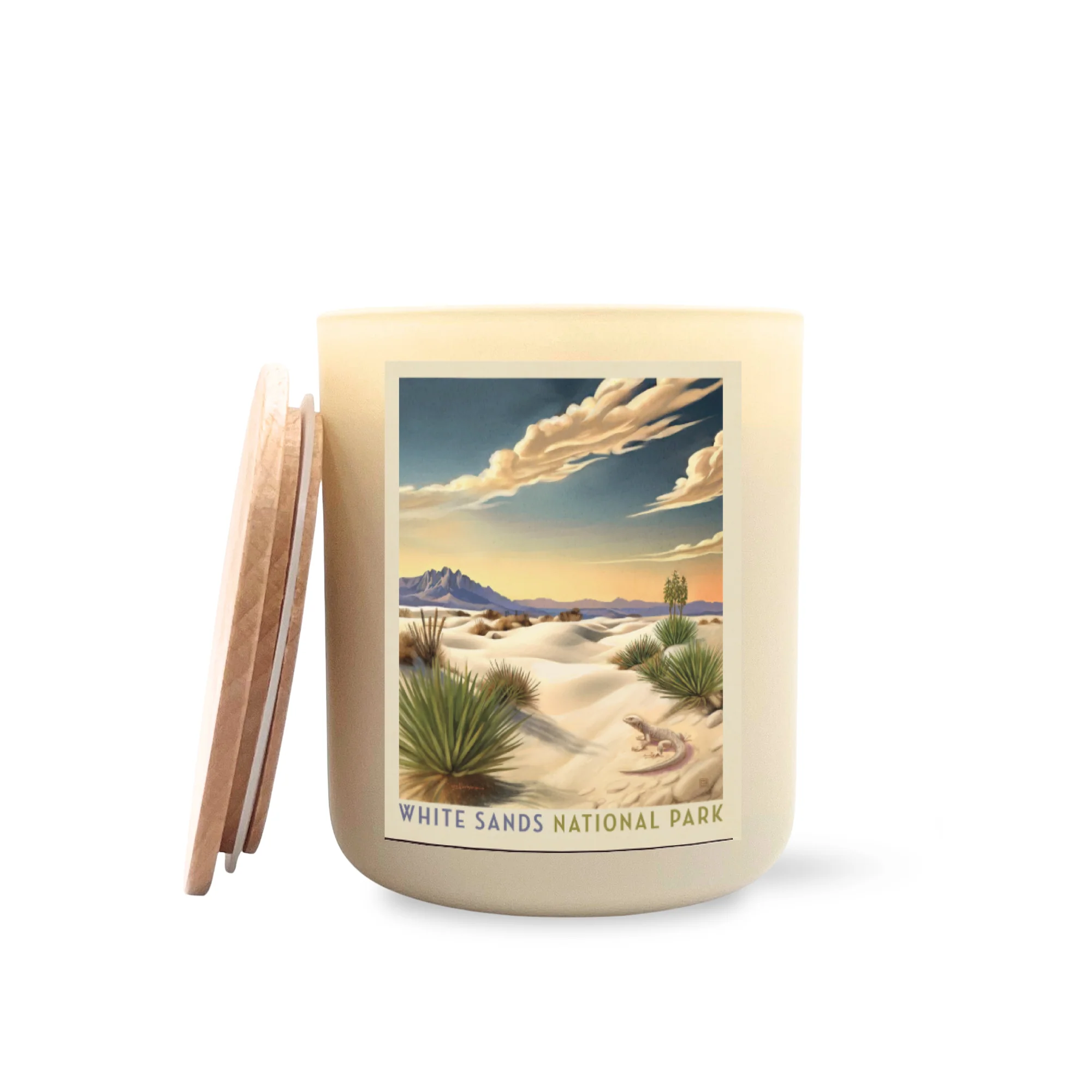 White Sands National Parks Large Printed Candle