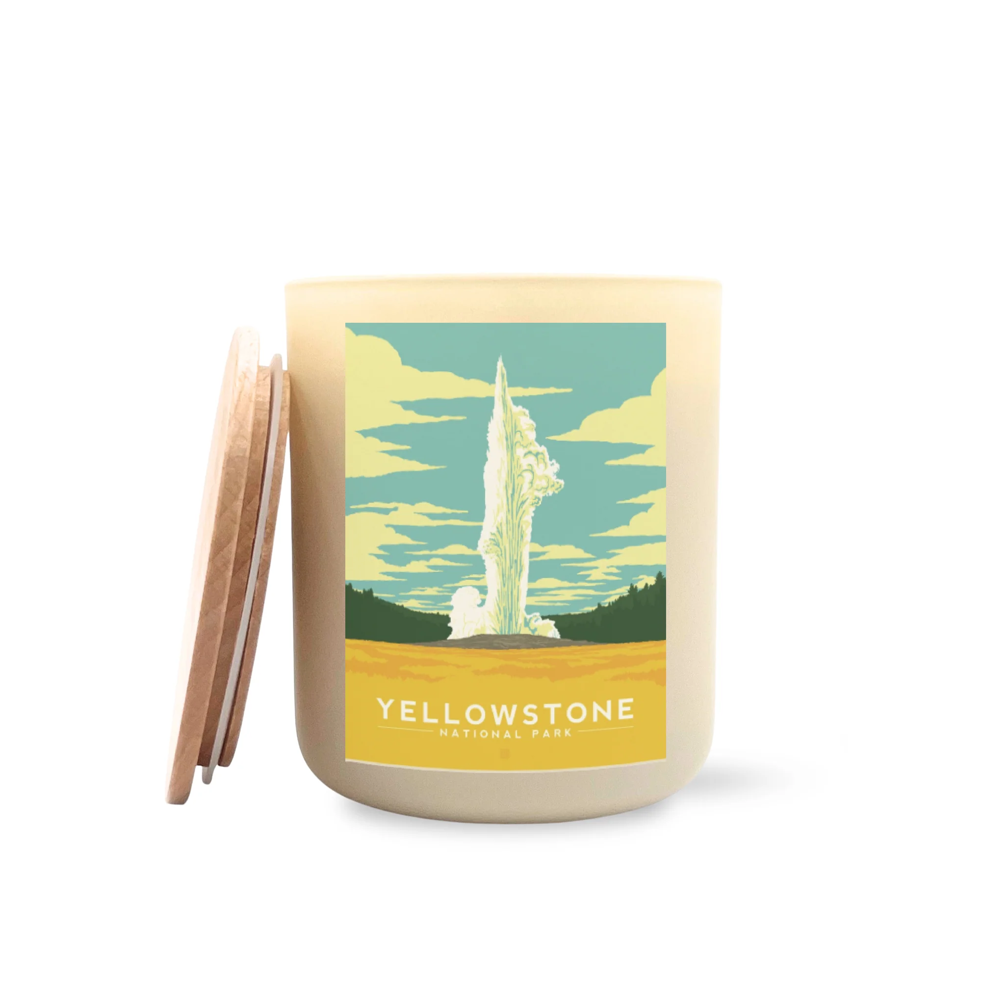 Yellowstone National Parks Large Printed Candle