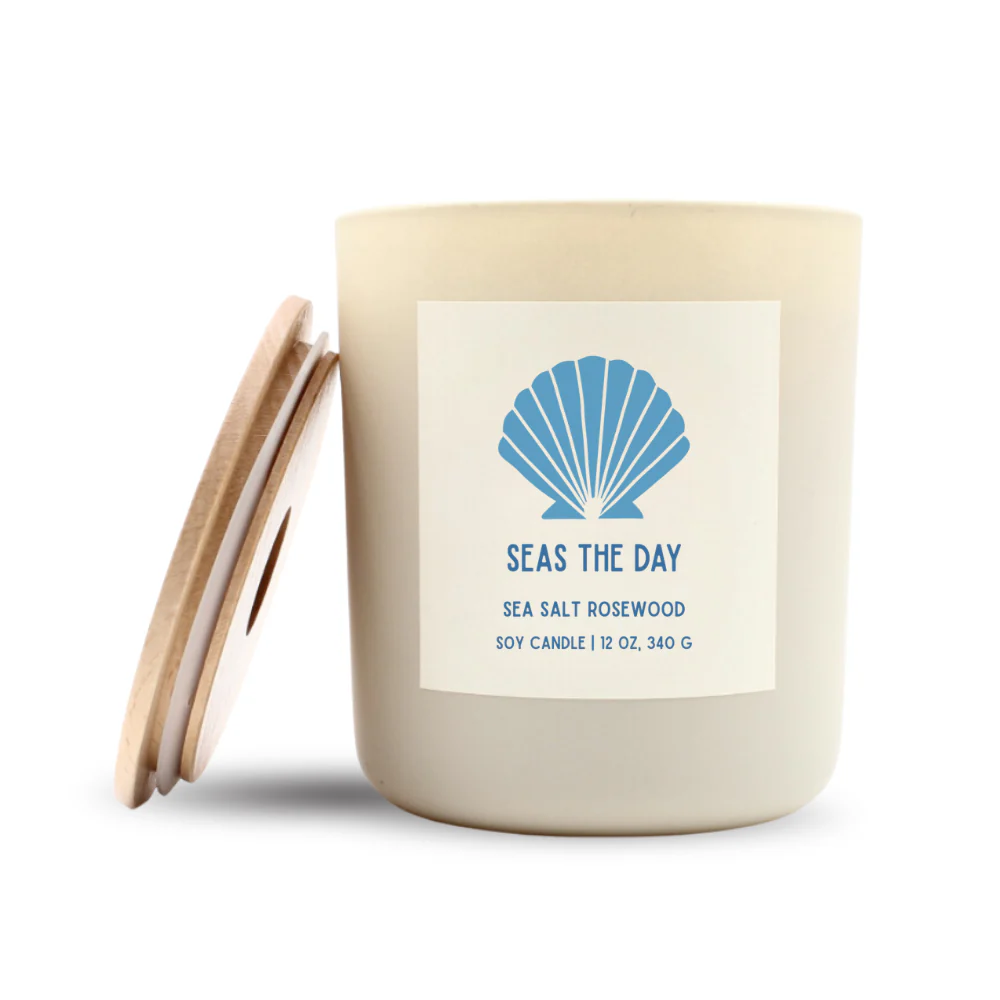 Seas the Day Luxe Soy Candle, Optional Name Drop