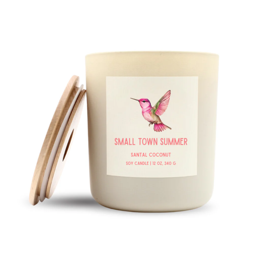Small Town Summer Luxe Soy Candle, Optional Name Drop