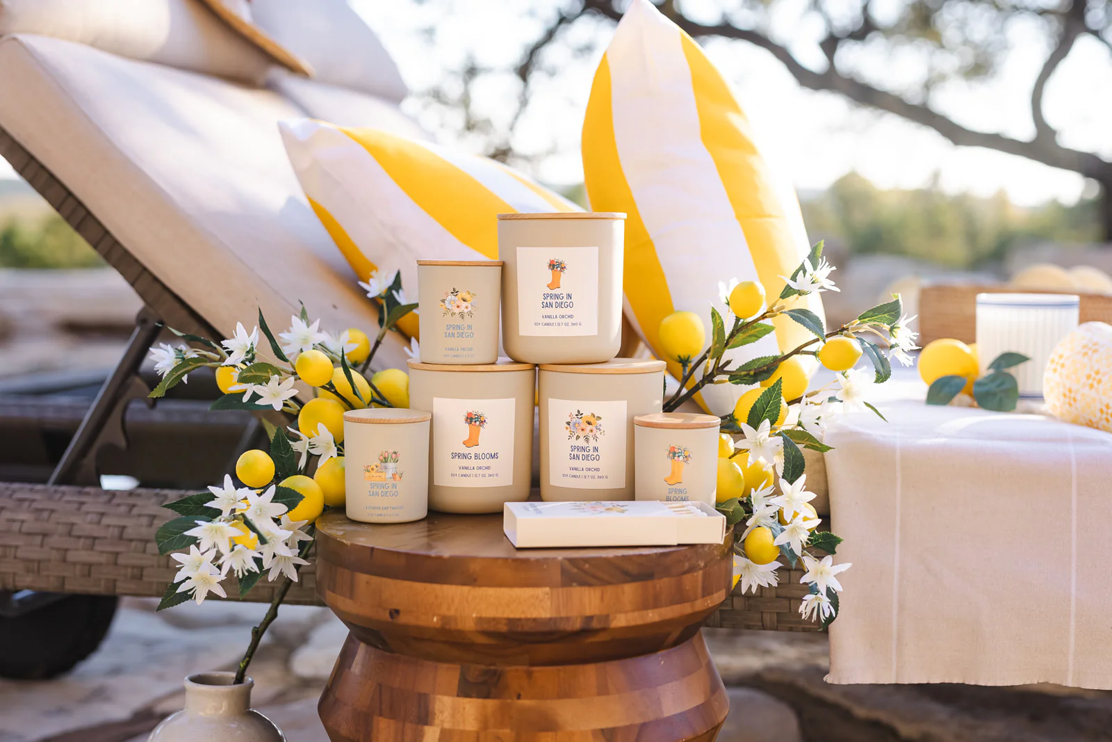 Spring Blooms Luxe Soy Candle, Optional Name Drop - Image 2