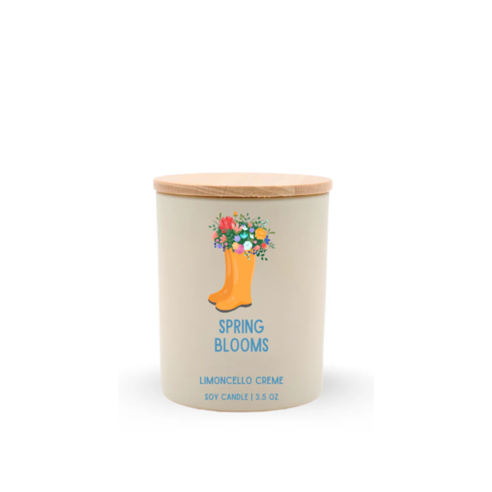 Spring Blooms Travel Soy Candle, Optional Name Drop