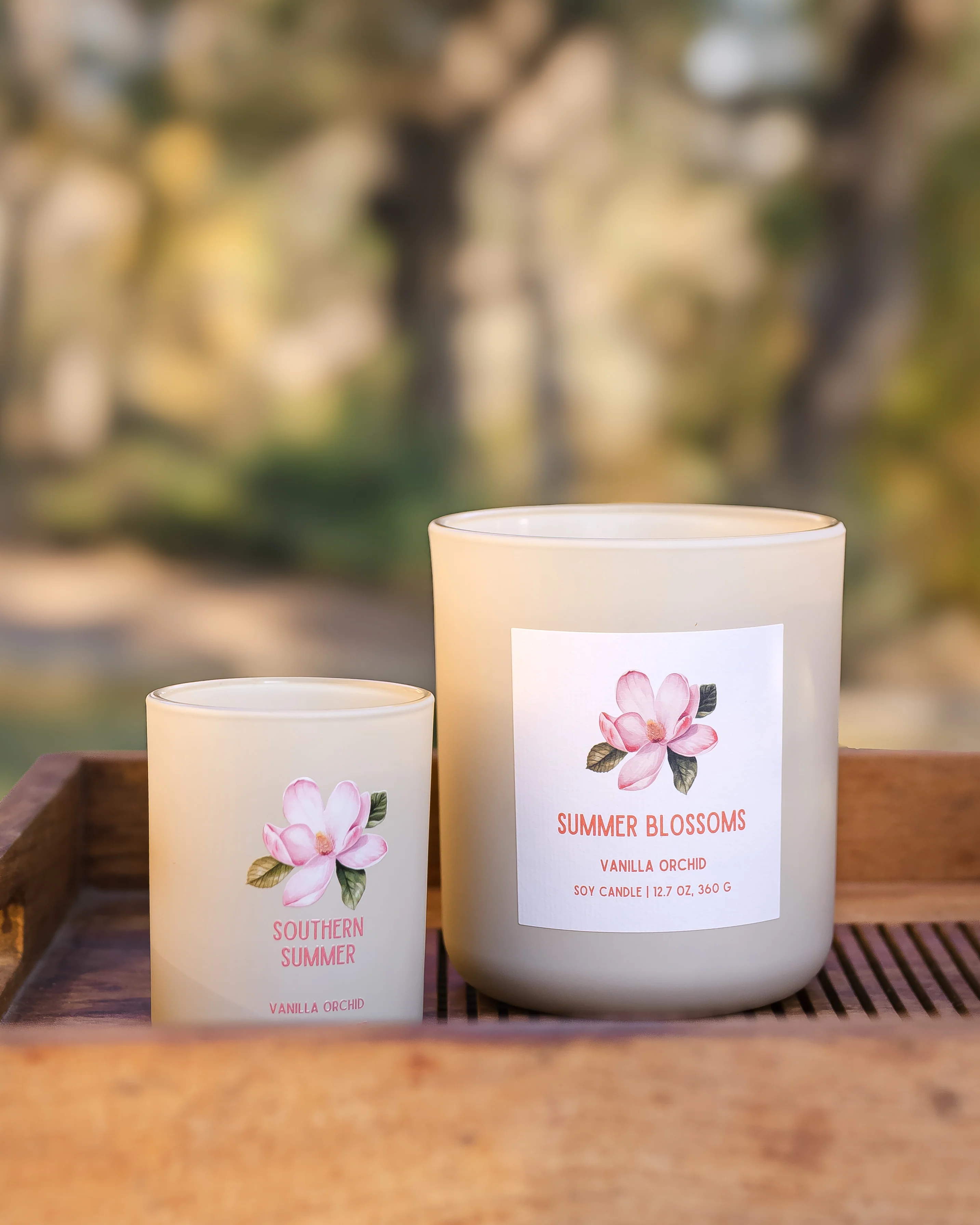Summer Blossoms Luxe Soy Candle, Optional Name Drop - Image 2