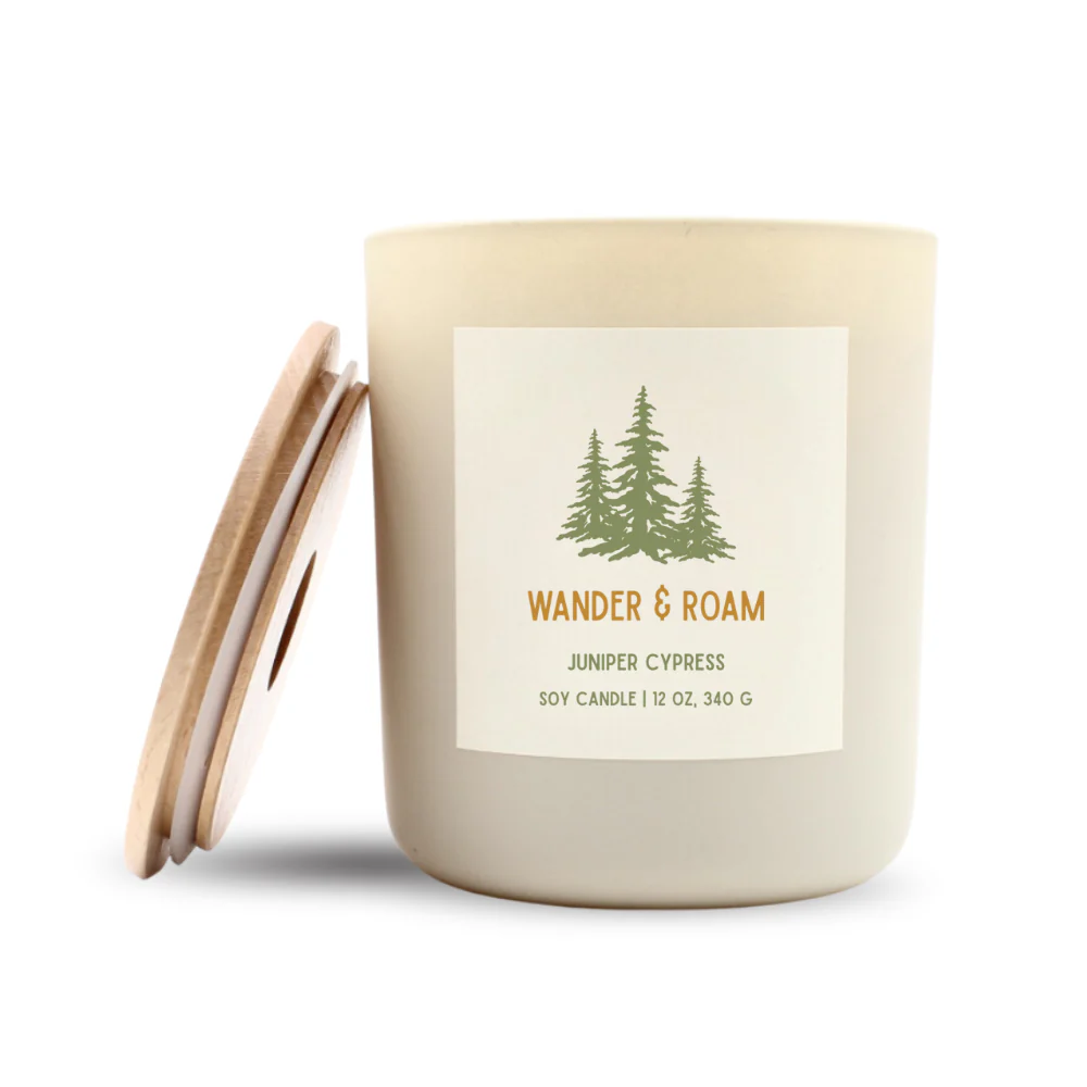 Wander and Roam Luxe Soy Candle, Optional Name Drop