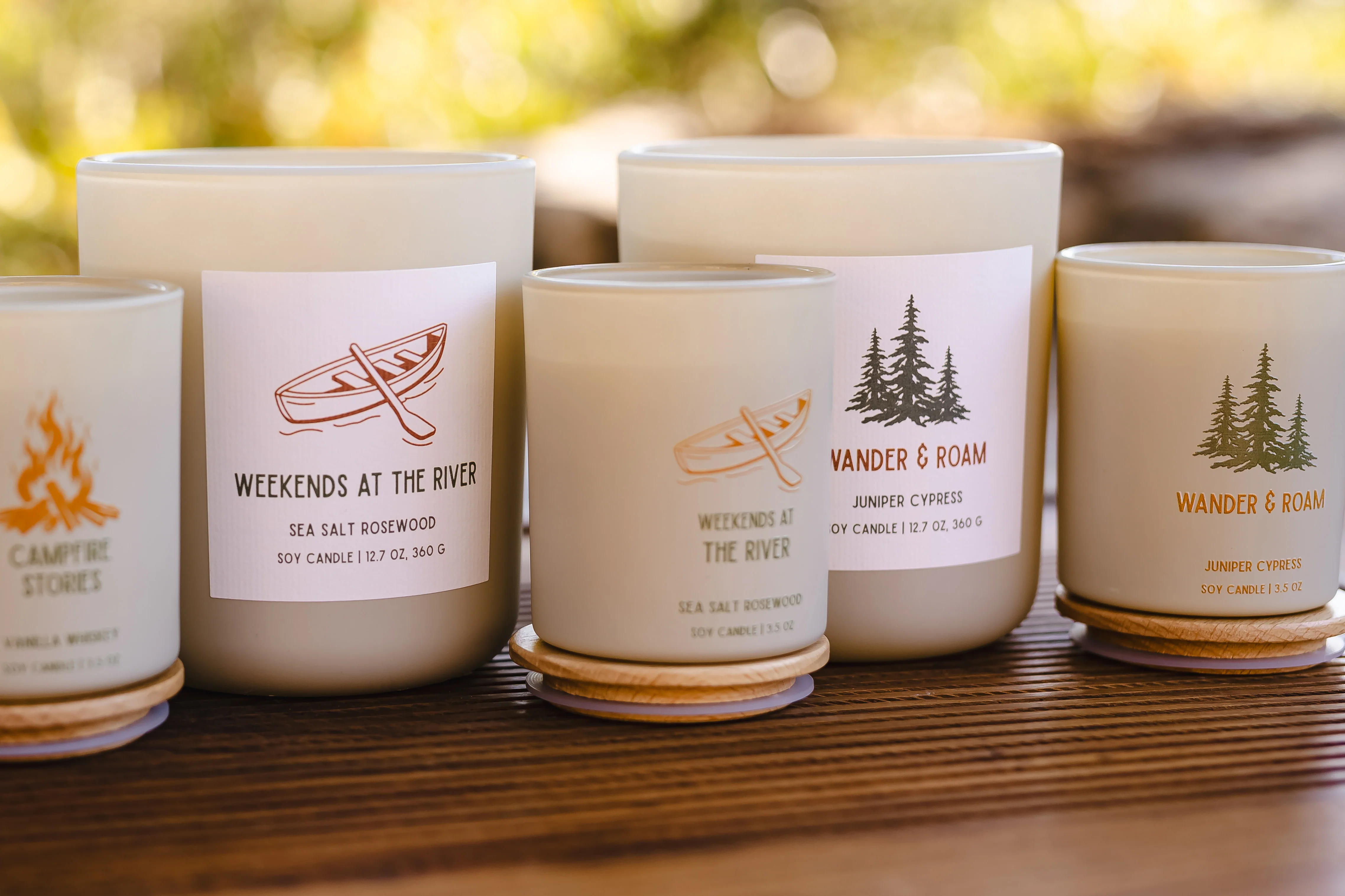 Weekends at the River Luxe Soy Candle, Optional Name Drop - Image 2